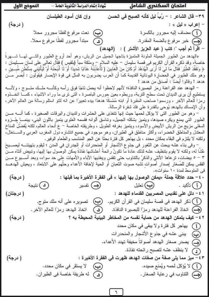 أسئلة متوقعة بنسبة 99%.. مراجعة ليلة الامتحان فى اللغة العربية للثانوية العامة 2025 - الخليج الان