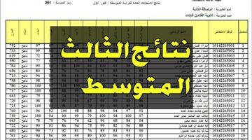 اتأكد من درجتك.. نتائج الثالث متوسط الدور الأول 2025 النجاح مستنيك