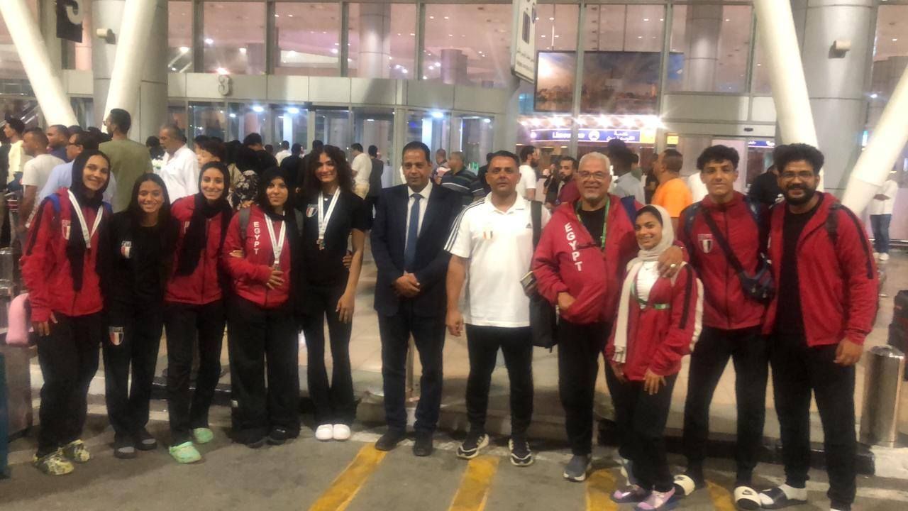 وفد من وزارة الشباب والرياضة يستقبل أبطال الجودو وألعاب القوى بعد إنجازاتهم القارية - الخليج الان