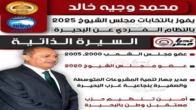 تليجراف الخليج ينشر السيرة الذاتية للنائب محمد وجيه خالد عضو مجلس الشيوخ 2025 - الخليج الان