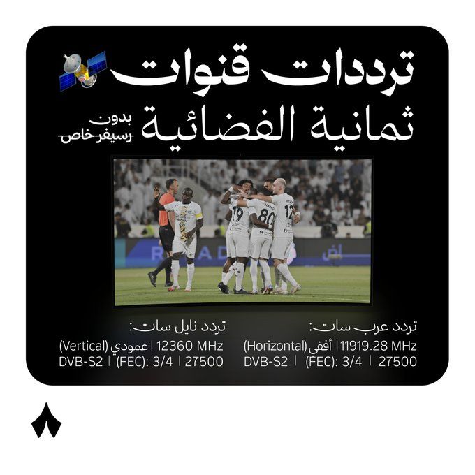 تعرف على تردد قناة ثمانية على النايل سات وعرب سات لمتابعة السوبر السعودي - الخليج الان