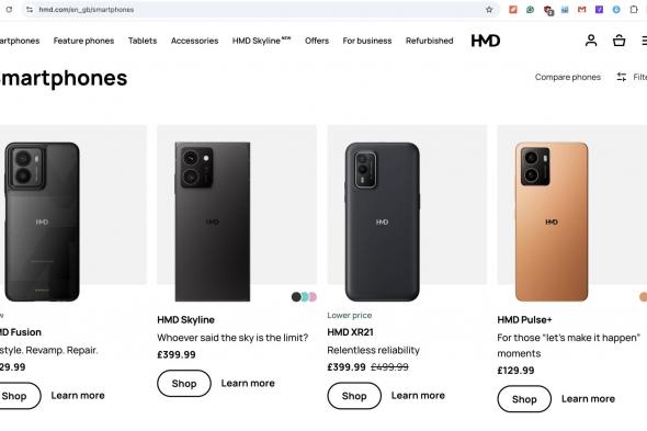 HMD Global تزيل هواتف نوكيا الذكية من موقعها الإلكتروني - موقع الخليج الان