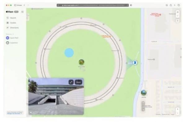 آبل تتيح ميزة “انظر في الأنحاء” في خرائطها في الويب - موقع الخليج الان
